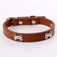 Load image into Gallery viewer, Bone Leather Durable Pet Dog Collar Pet