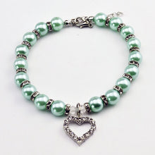 Load image into Gallery viewer, Jeweled Dog Cat Collar Pearl Necklace